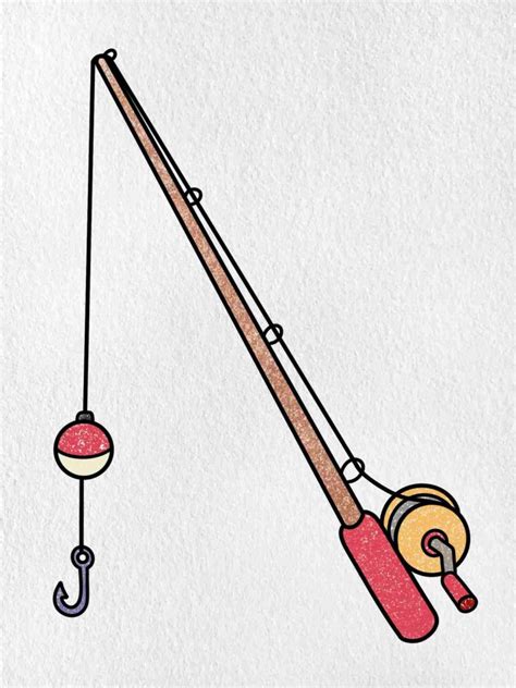drawing of fishing rod.